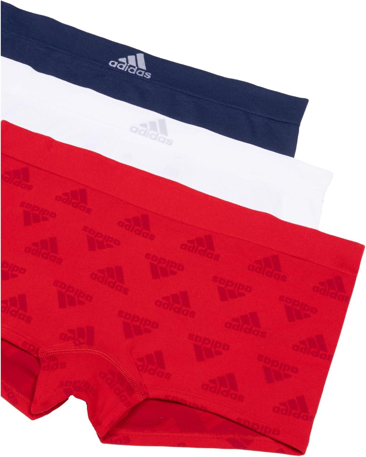 imageadidas womens Seamless Boyshort Underwear MultipackPulse Blue JacqHeather GreyWhite