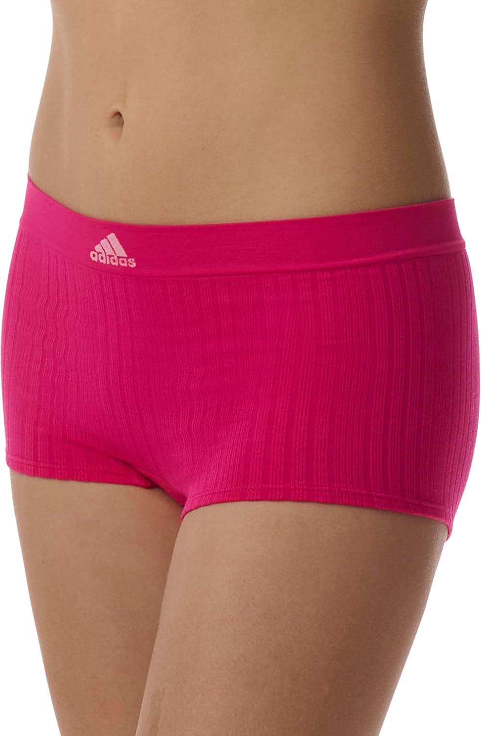 imageadidas womens Seamless Boyshort Underwear MultipackReal Magenta RibbedBlackPeach WhipLucid Pink RibbedHeather GreyShadow Violet