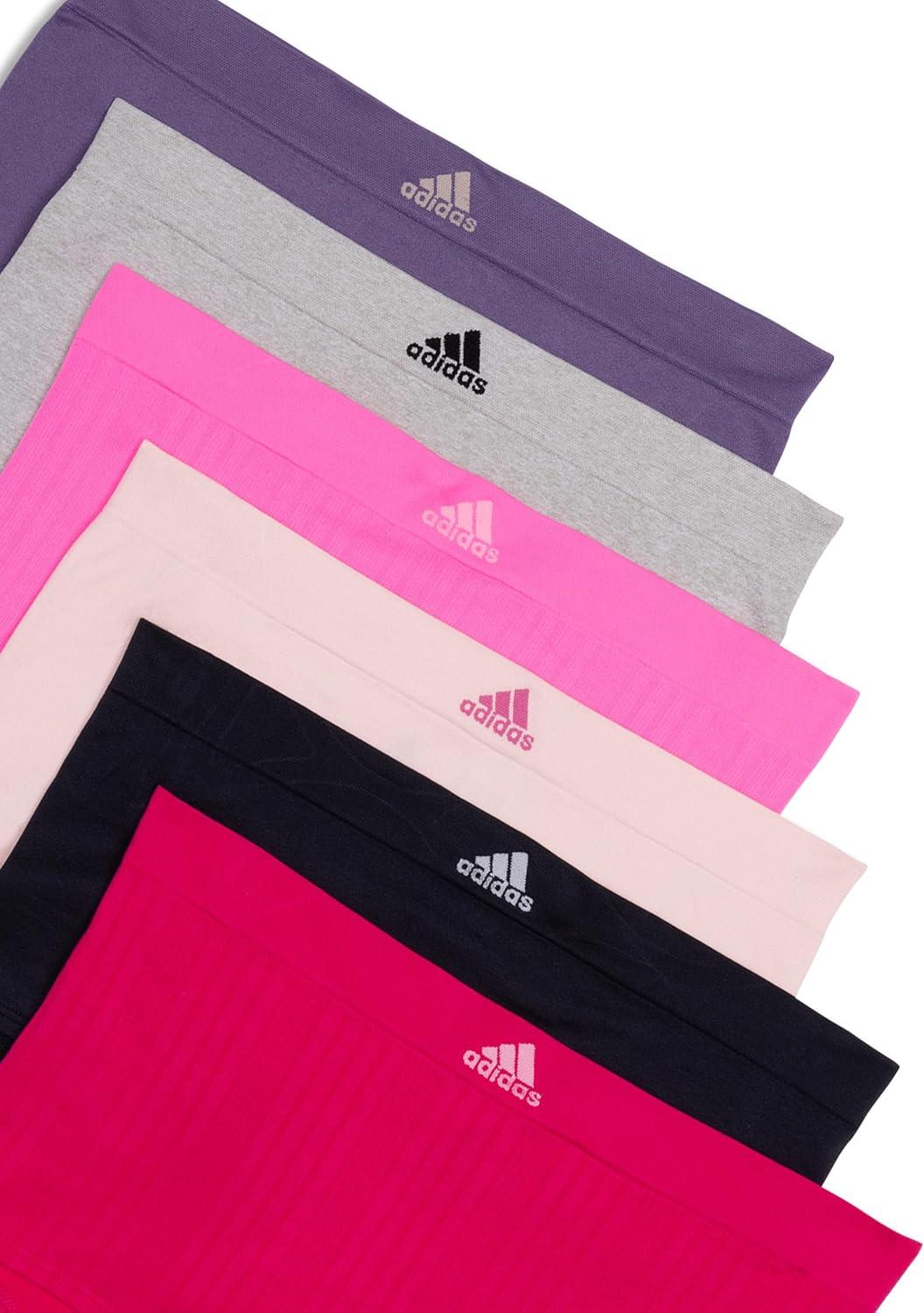 imageadidas womens Seamless Boyshort Underwear MultipackWonder Orchid FishnetWhiteWonder Mauve