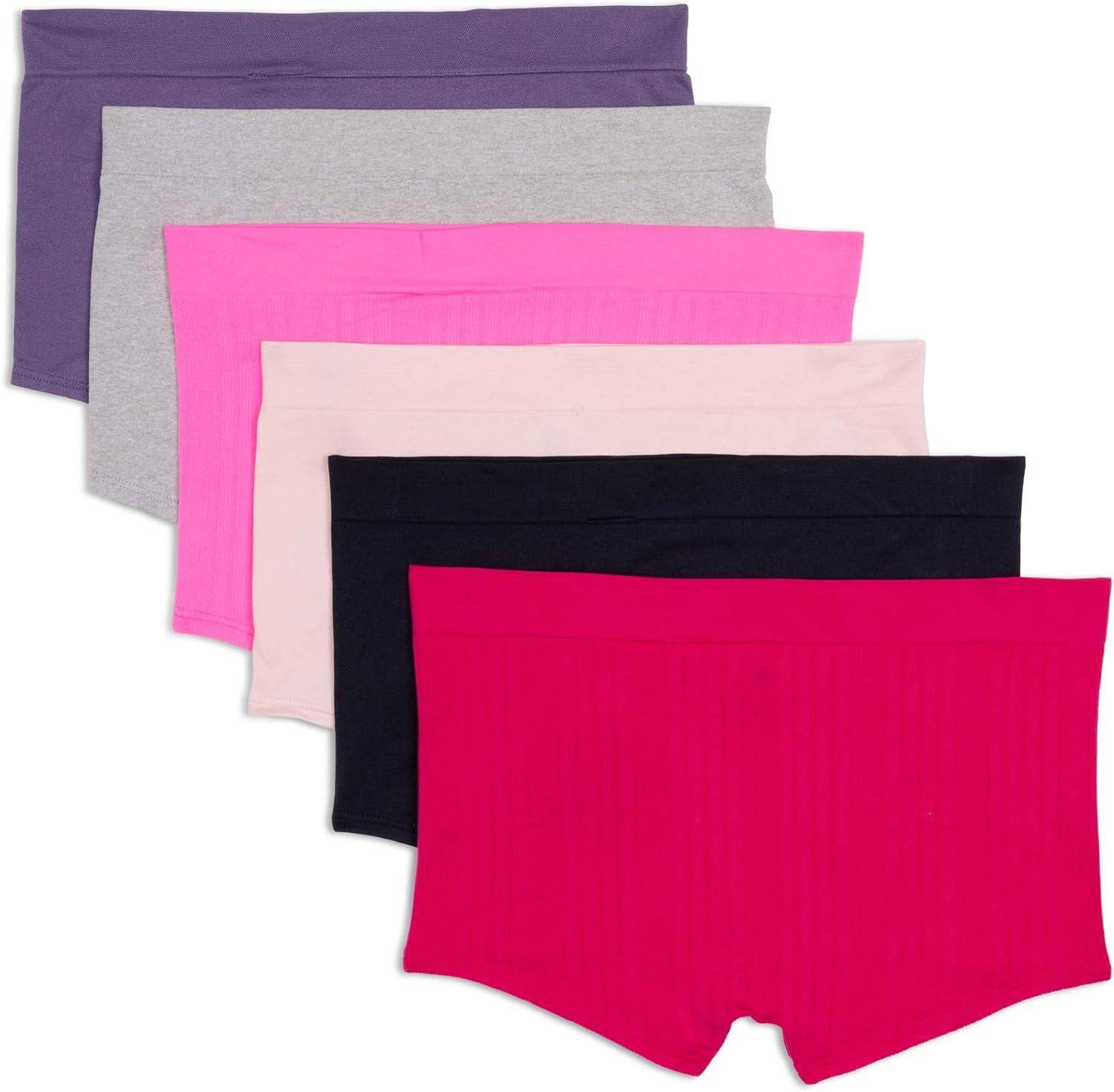 imageadidas womens Seamless Boyshort Underwear MultipackWonder Orchid FishnetWhiteWonder Mauve