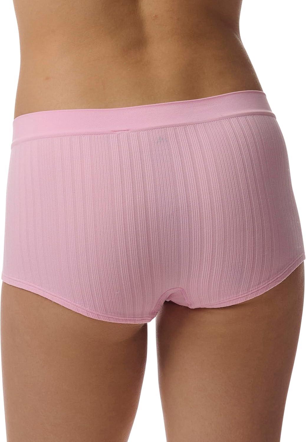 imageadidas womens Seamless Boyshort Underwear MultipackWonder Pink RibbedWhiteViolet Tone