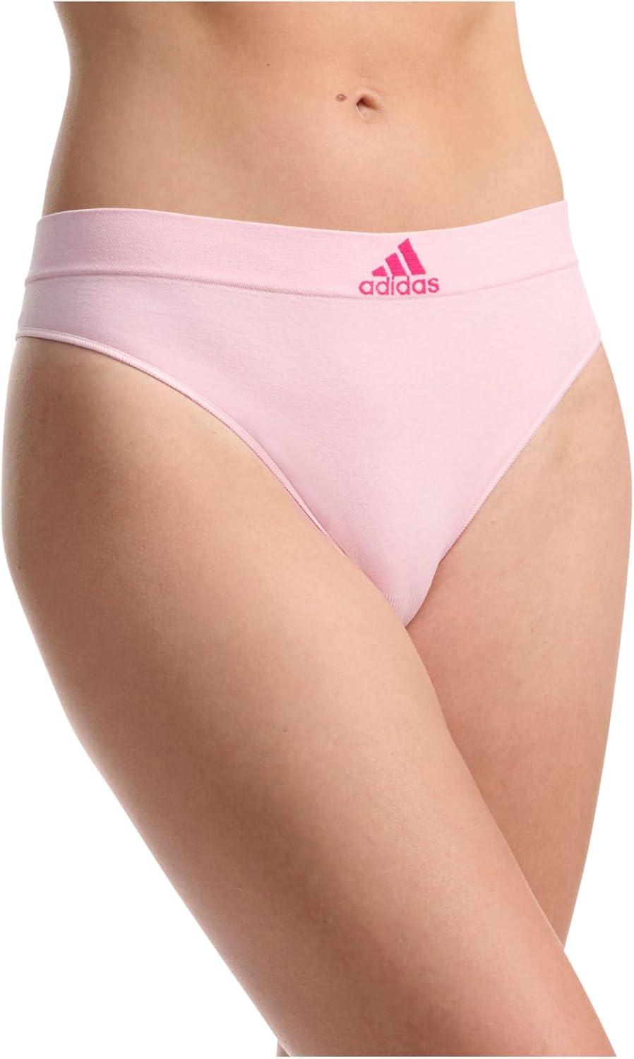 imageadidas womens Seamless Thong Underwear 3packPink HeatherBlackHeather Grey