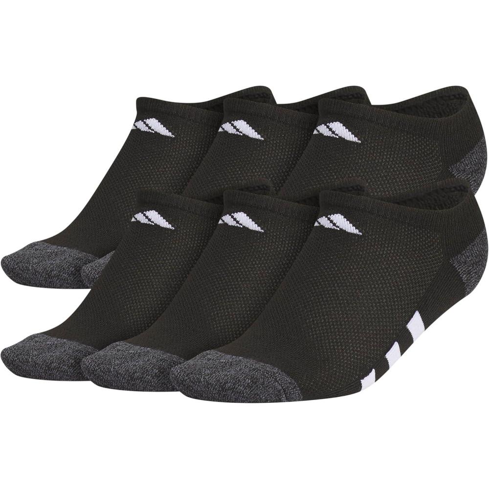imageadidas Unisex Kids No Show Socks for Boys and Girls 6Pack Athletic Cushioned Low Profile Below AnkleBlackOnix GreyWhite