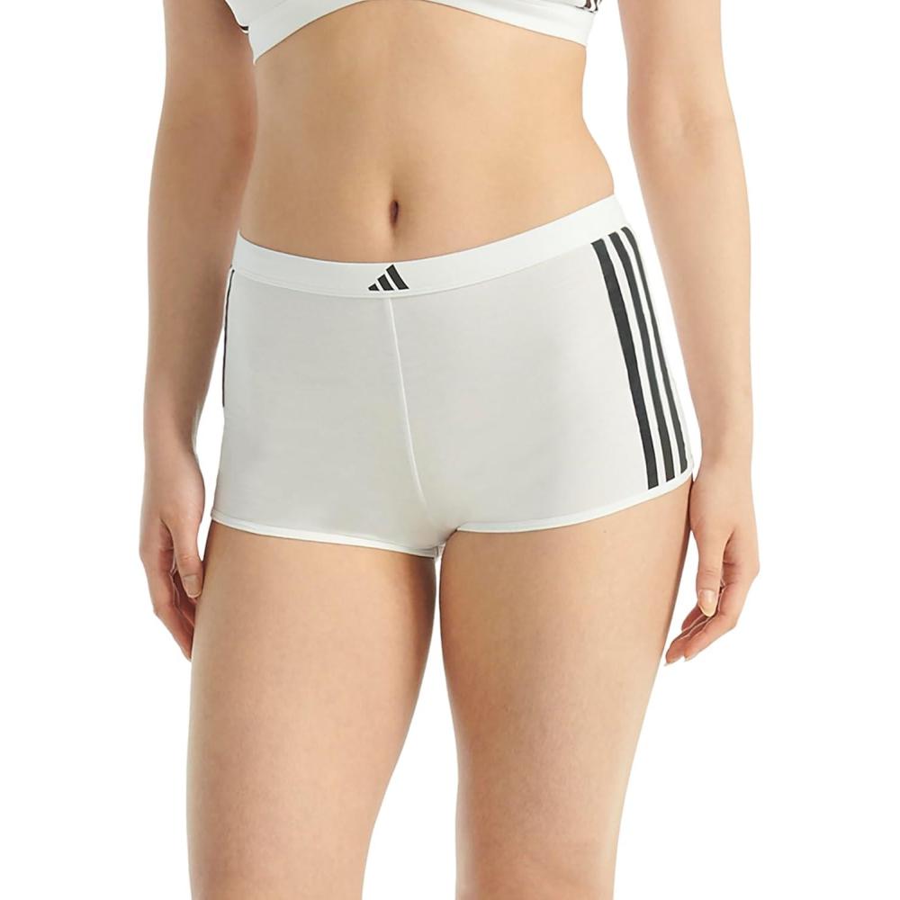imageadidas womens 3 Stripes Active Essentials Cotton Shortie UnderwearWhite