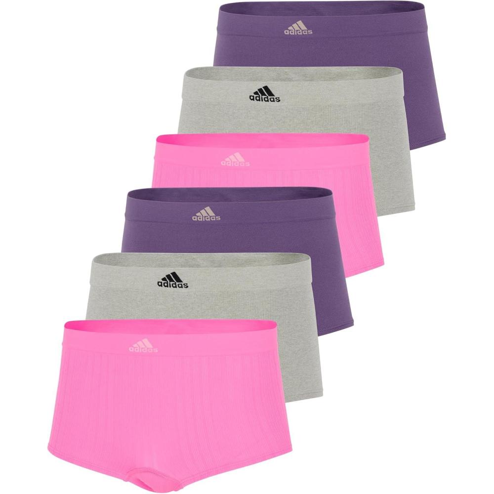 imageadidas womens Seamless Boyshort Underwear MultipackMulti