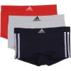 Black With Stripes/Heather Grey/Vivid Red