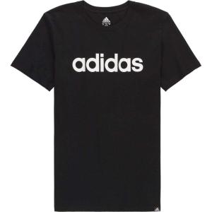 adidas Boys Short Sleeve Linear Logo T-Shirt(Linear Logo Black)