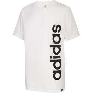 adidas Boys Short Sleeve Linear Logo T-Shirt(White Core)