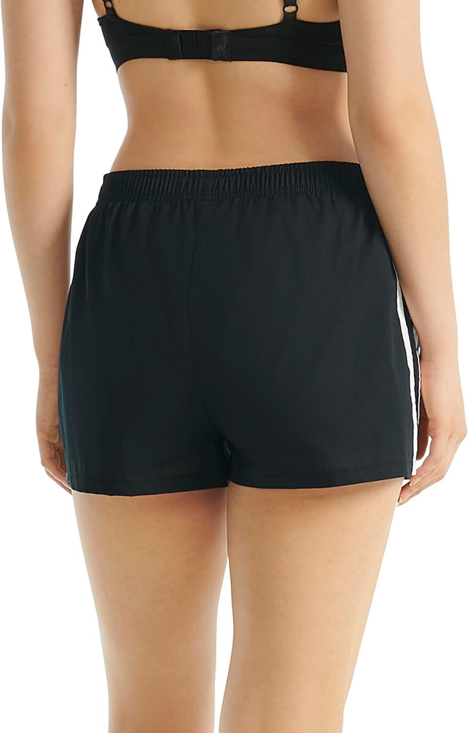 imageAdidas Womens 3 Stripes Active Essentials Cotton Boxer Short BottomBlack