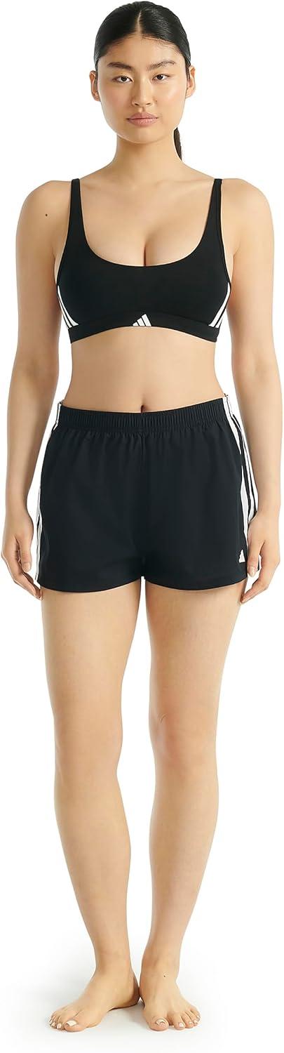 imageAdidas Womens 3 Stripes Active Essentials Cotton Boxer Short BottomBlack