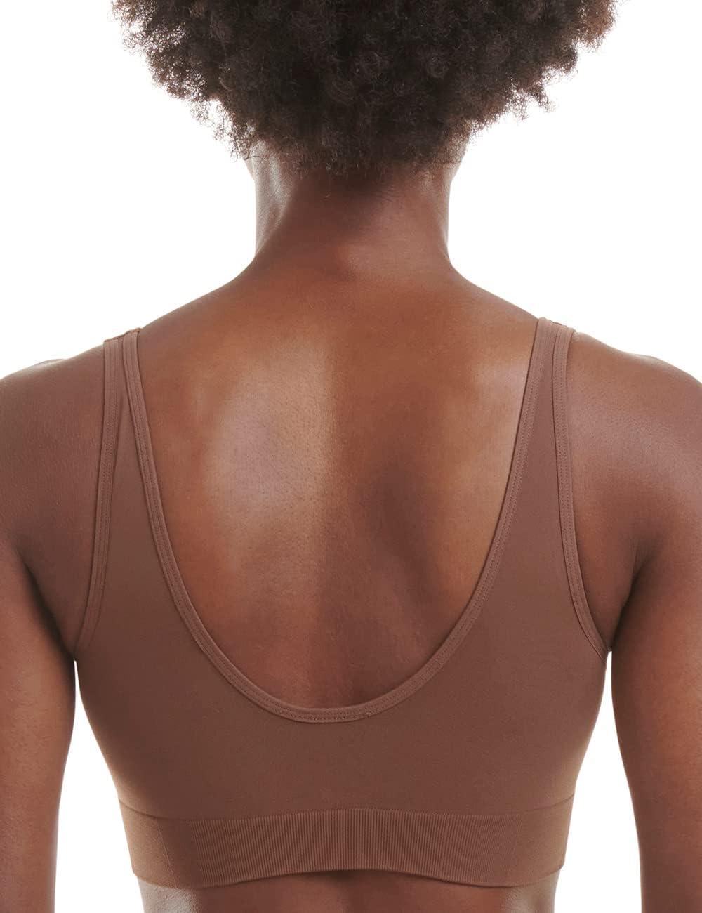 imageAdidas Womens Micro 720 Seamless Scoop Lounge Bra with Removable Cookies302 Toasted Mocha