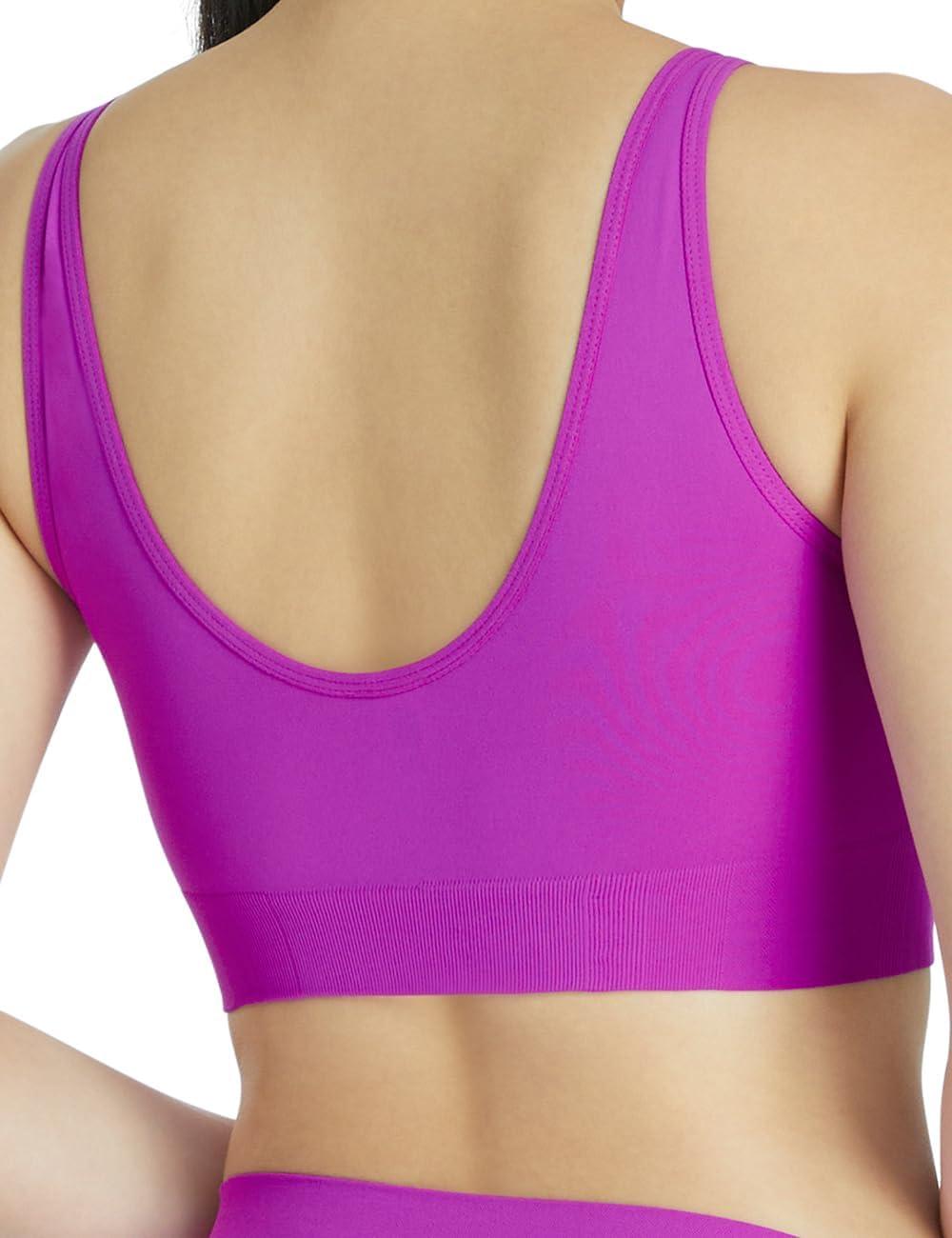 imageAdidas Womens Micro 720 Seamless Scoop Lounge Bra with Removable CookiesLilac