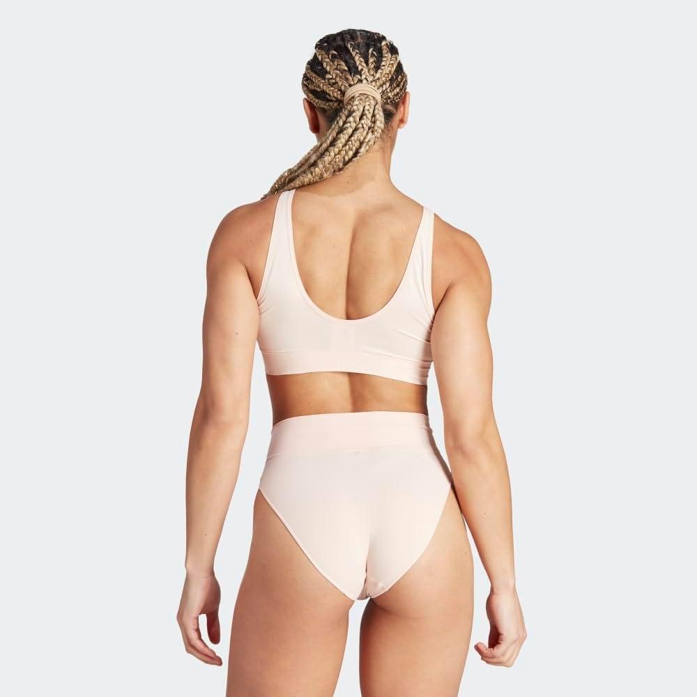 imageAdidas Womens Micro 720 Seamless Scoop Lounge Bra with Removable CookiesPeach Whip