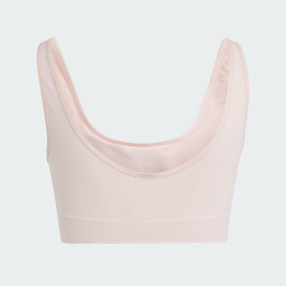 imageAdidas Womens Micro 720 Seamless Scoop Lounge Bra with Removable CookiesPeach Whip