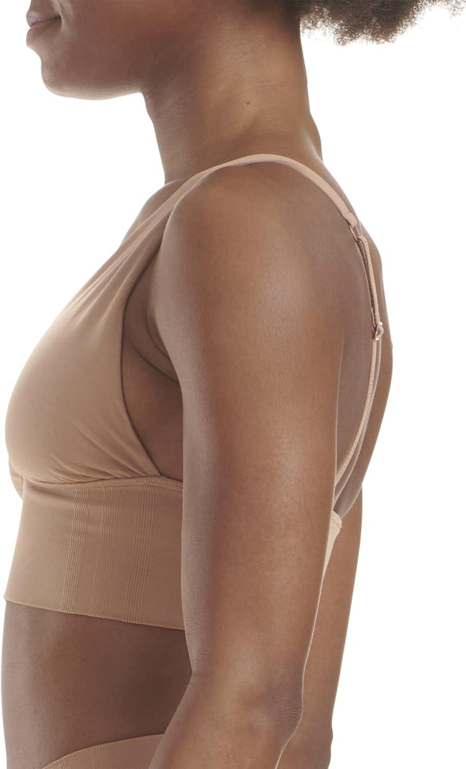 imageAdidas Womens Micro 720 Seamless Scoop Lounge Bra with Removable CookiesToasted Almond