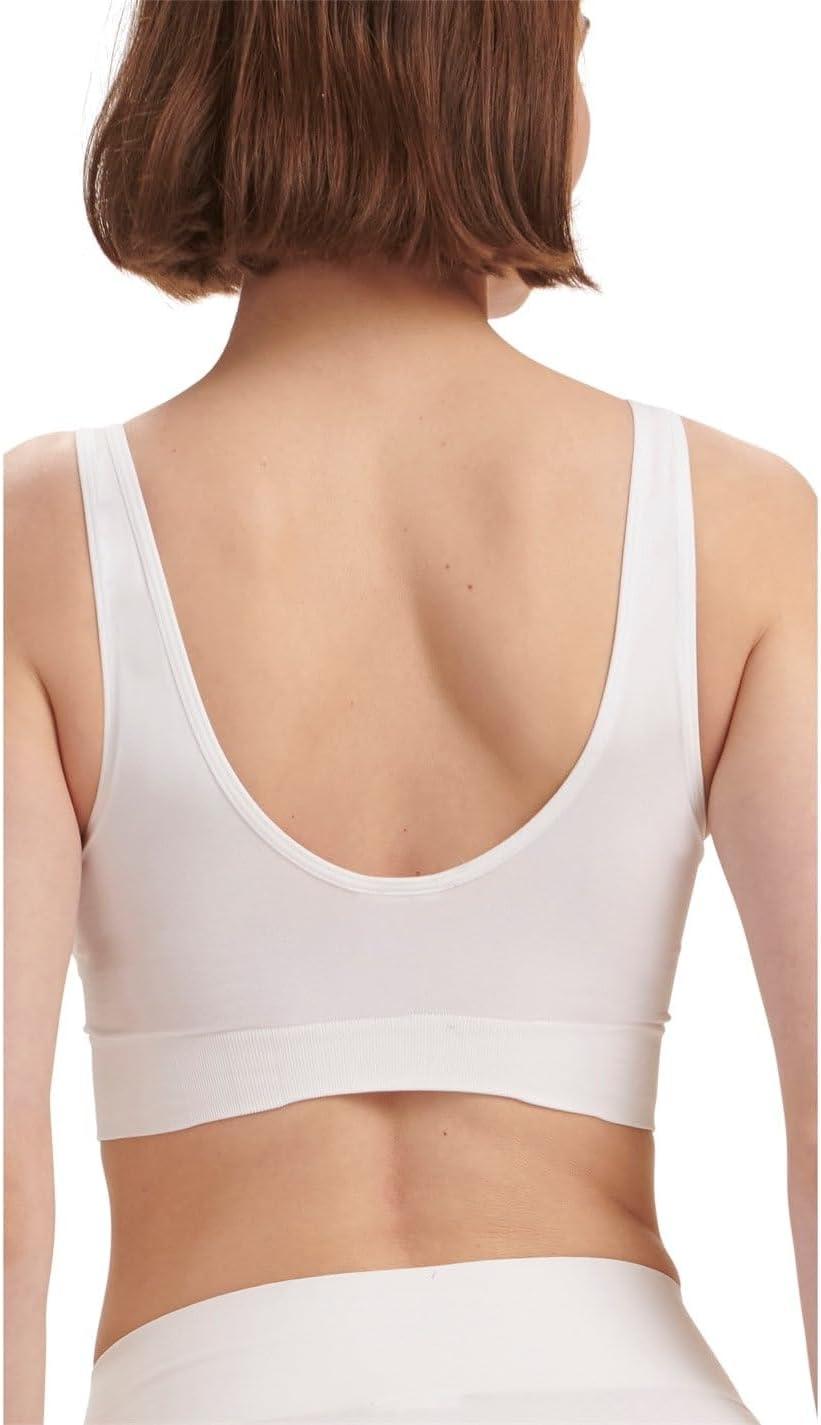 imageAdidas Womens Micro 720 Seamless Scoop Lounge Bra with Removable CookiesWhite
