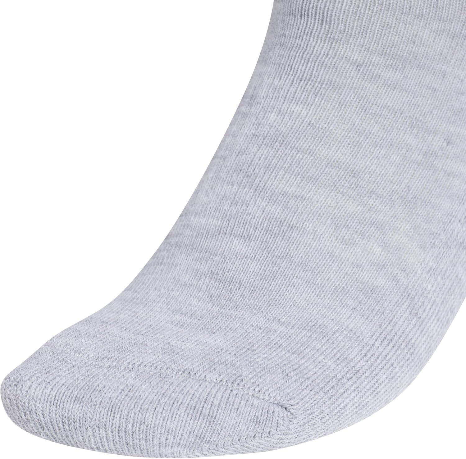 imageadidas Womens Athletic Cushioned Crew Socks 6Pack Durable MoistureWicking Cushioned Arch Support Socks for WomenCool Light HeatherClear PinkDark Blue