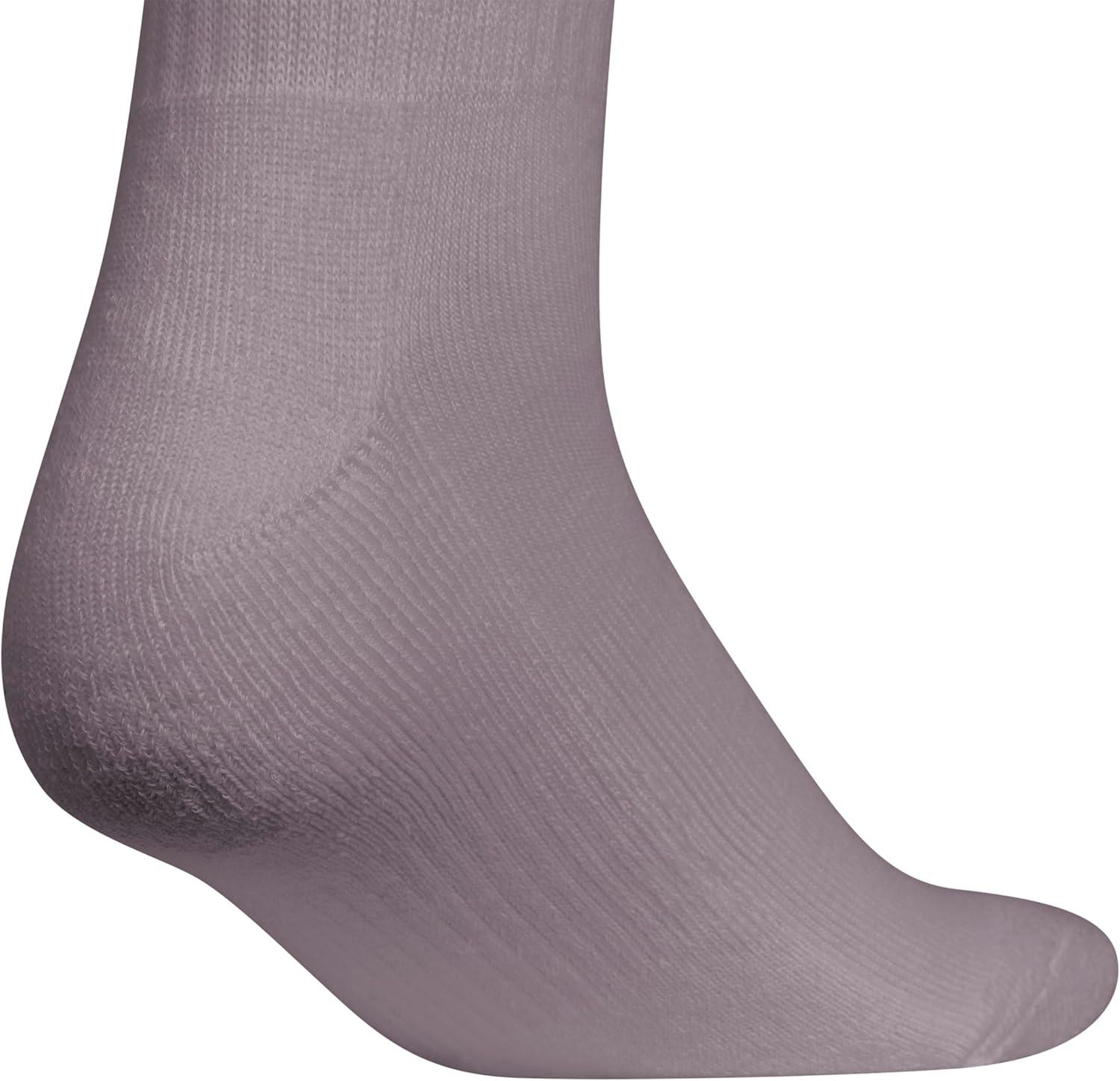 imageadidas Womens Athletic Cushioned Crew Socks 6Pack Durable MoistureWicking Cushioned Arch Support Socks for WomenPreloved Fig PurpleClear Onix GreyWhite