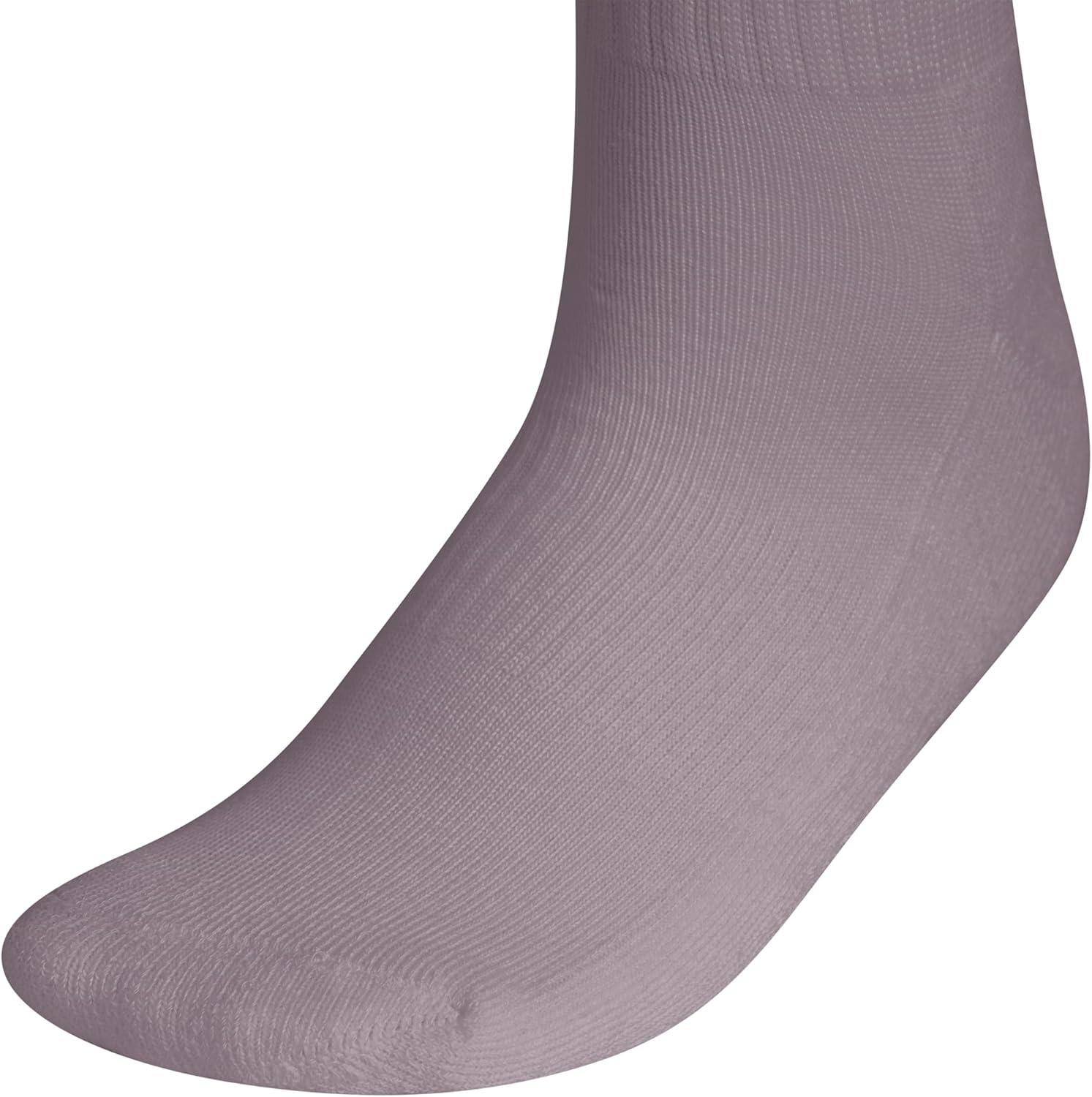 imageadidas Womens Athletic Cushioned Crew Socks 6Pack Durable MoistureWicking Cushioned Arch Support Socks for WomenPreloved Fig PurpleClear Onix GreyWhite