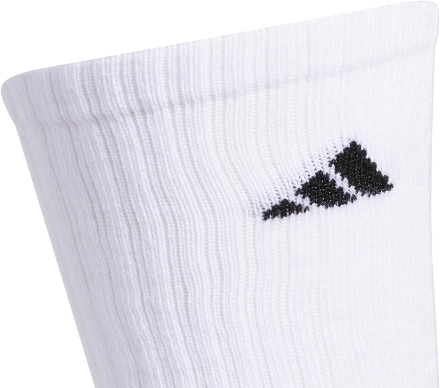 imageadidas Womens Athletic Cushioned Crew Socks 6Pack Durable MoistureWicking Cushioned Arch Support Socks for WomenWhiteBlackWhite