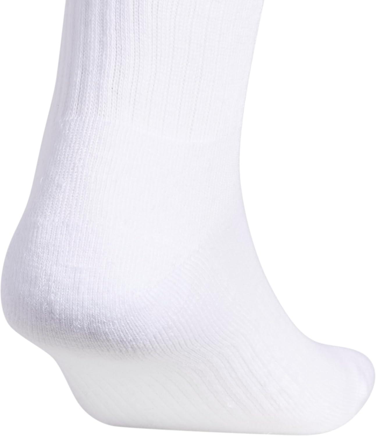 imageadidas Womens Athletic Cushioned Crew Socks 6Pack Durable MoistureWicking Cushioned Arch Support Socks for WomenWhiteBlackWhite