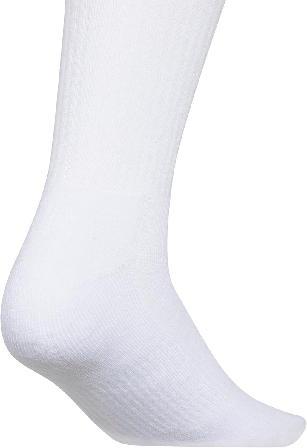 imageadidas Womens Athletic Cushioned Crew Socks 6Pack Durable MoistureWicking Cushioned Arch Support Socks for WomenWhiteClear Sky BlueBliss Lilac Purple