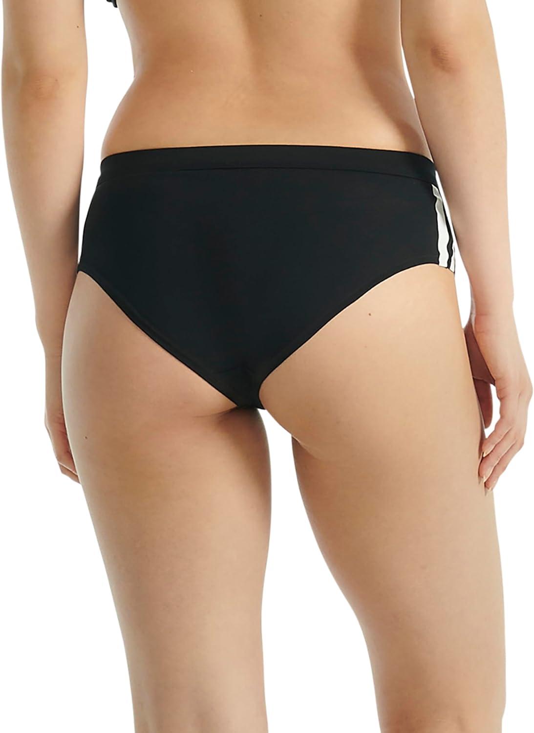 imageadidas womens 3 Stripes Active Essentials Cotton Hipster UnderwearBlack