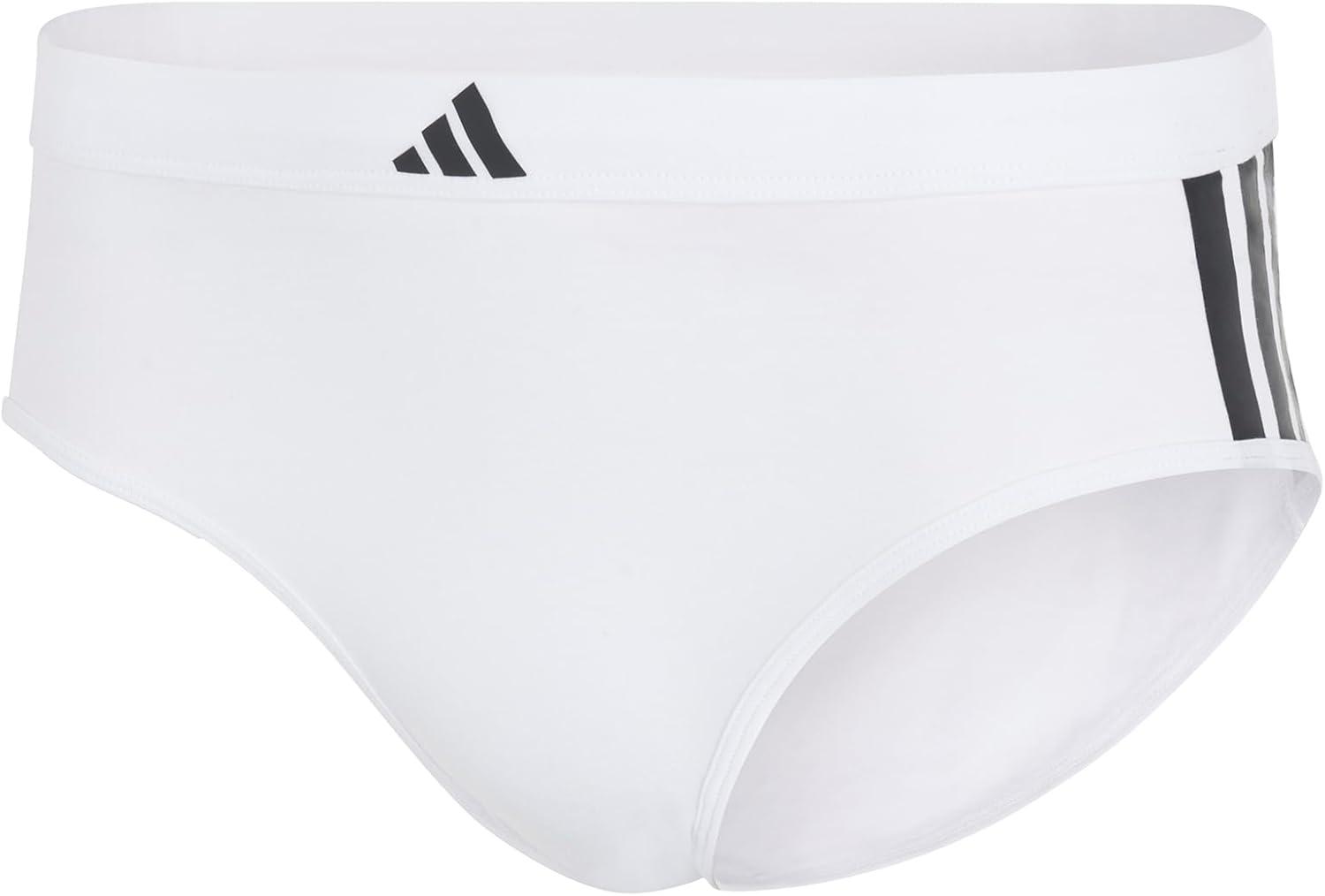 imageadidas womens 3 Stripes Active Essentials Cotton Hipster UnderwearWhite