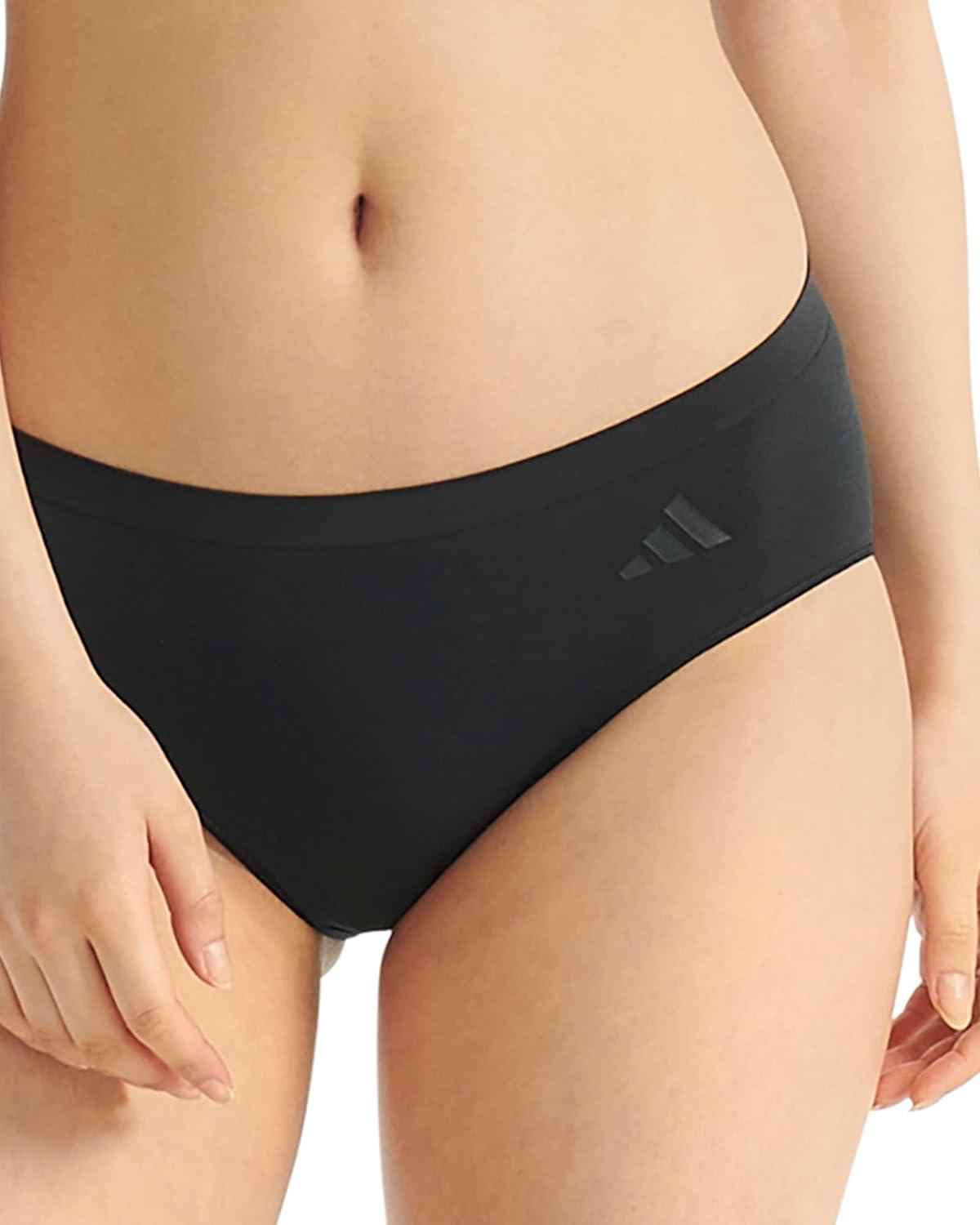 imageadidas womens Active Seamless Ultimate Stretch Hipster Underwear 6packBlack