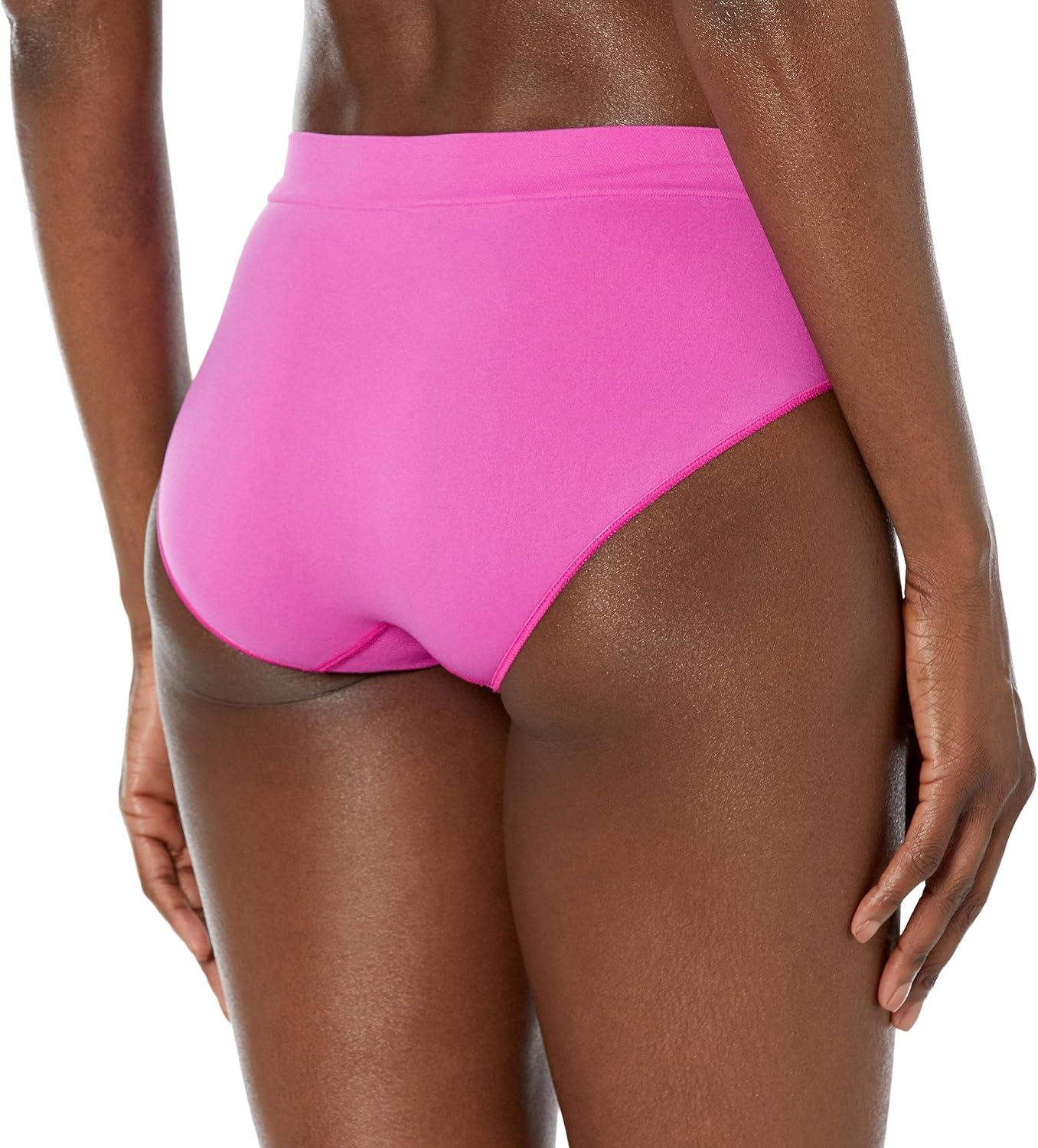 imageadidas womens Seamless Brief Panties 3packBlack With StripesPeach WhipSemi Lucid Fuchsia