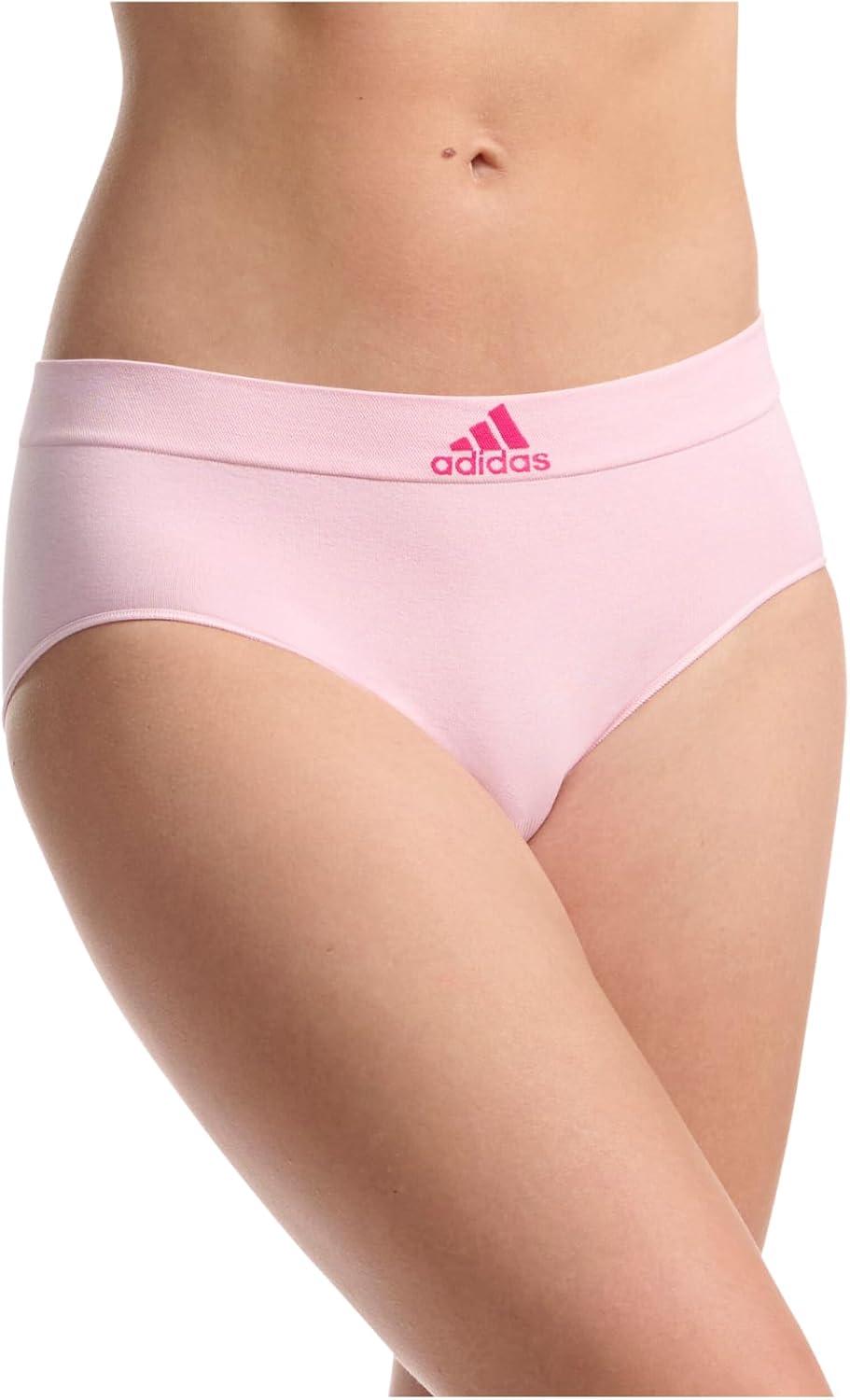 imageadidas womens Seamless Brief Panties 3packPink HeatherBlackHeather Grey