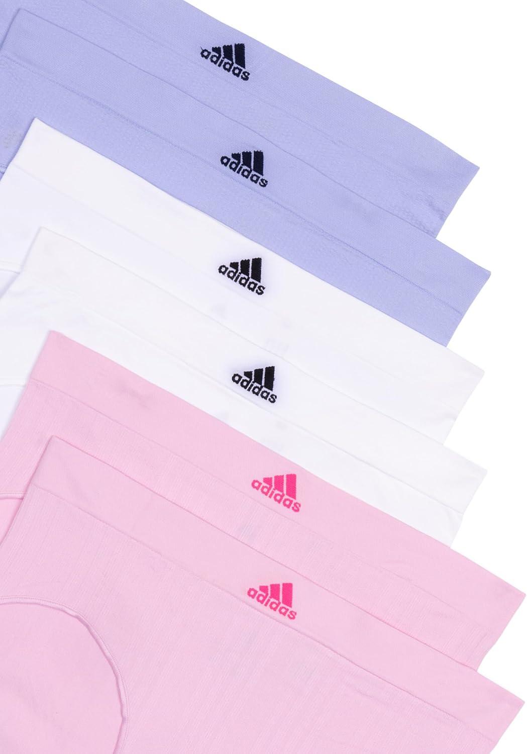 imageadidas womens Seamless Brief Panties 3packWonder PinkWhiteViolet Tone