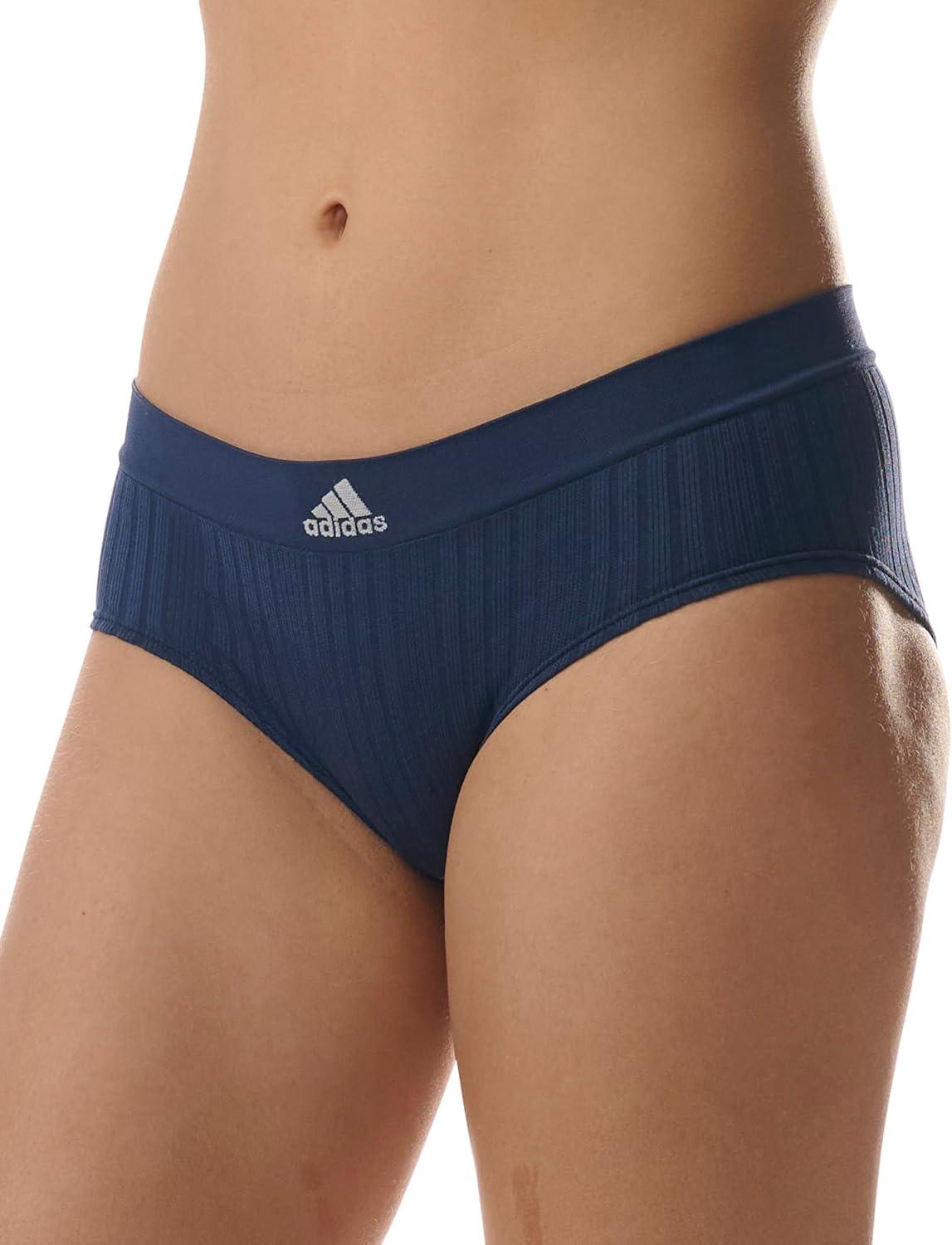 imageadidas womens Seamless Hipster Underwear 3 PackBlack RibbedHeather GreyLucid PinkNight Indigo RibbedLucid PinkWonder Taupe