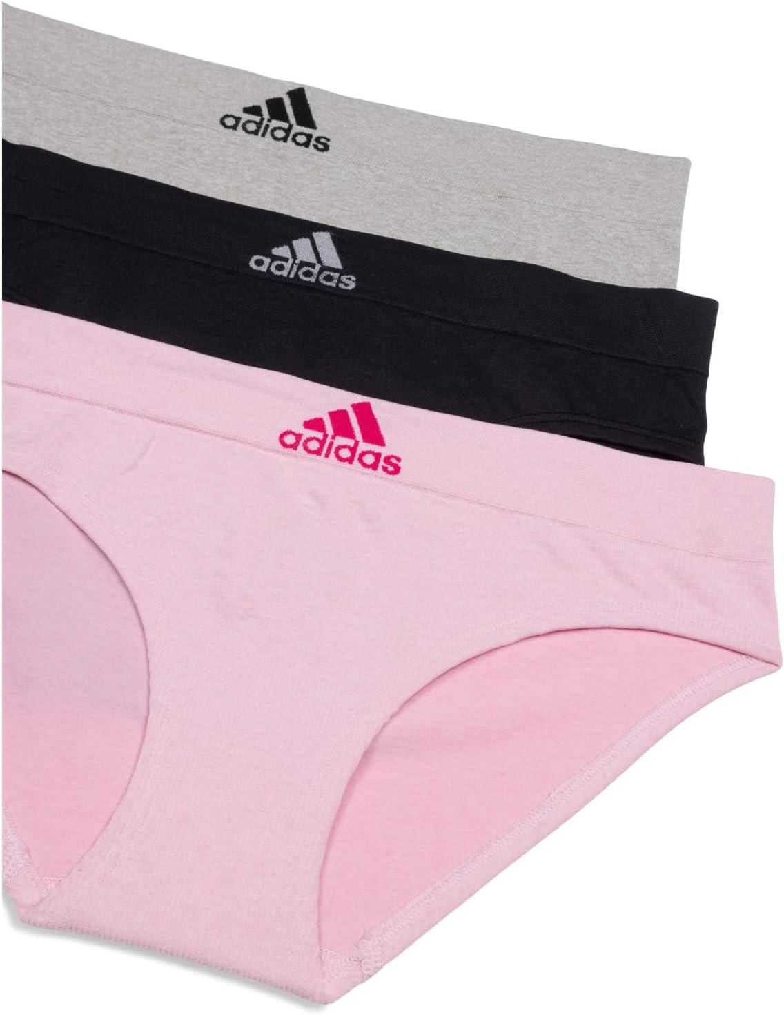 imageadidas womens Seamless Hipster Underwear 3 PackPink HeatherBlackHeather Grey