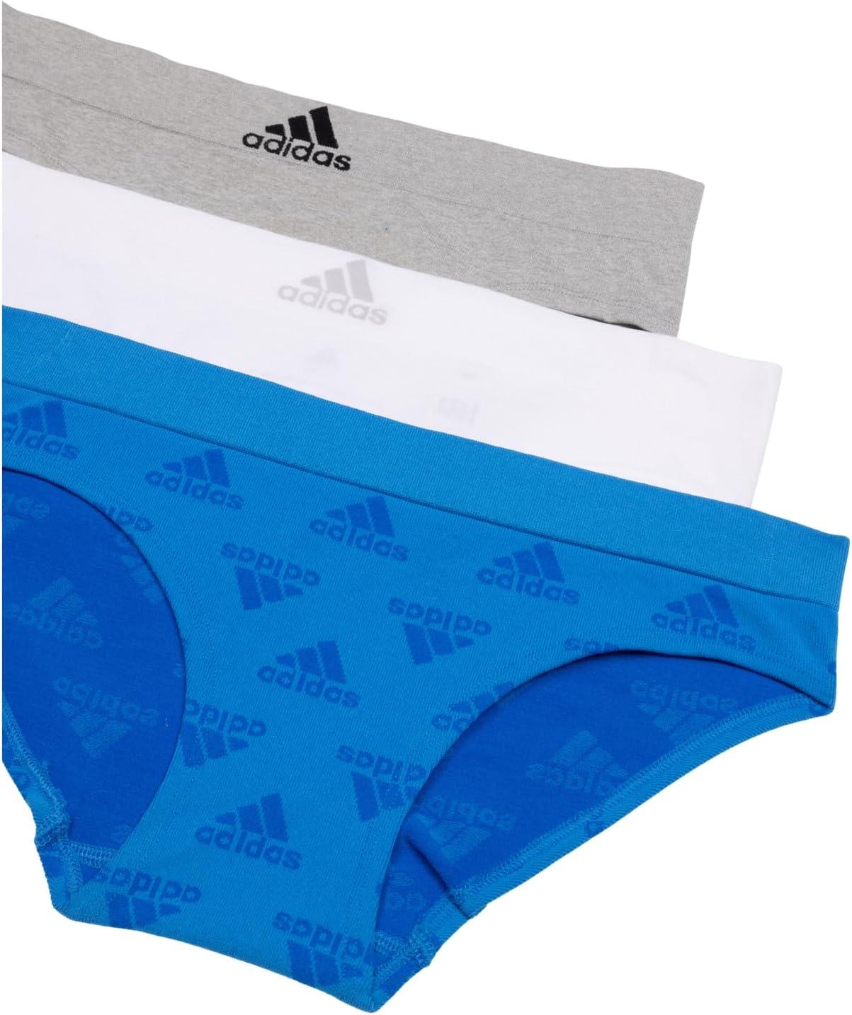 imageadidas womens Seamless Hipster Underwear 3 PackPulse Blue JacqHeather GreyWhite