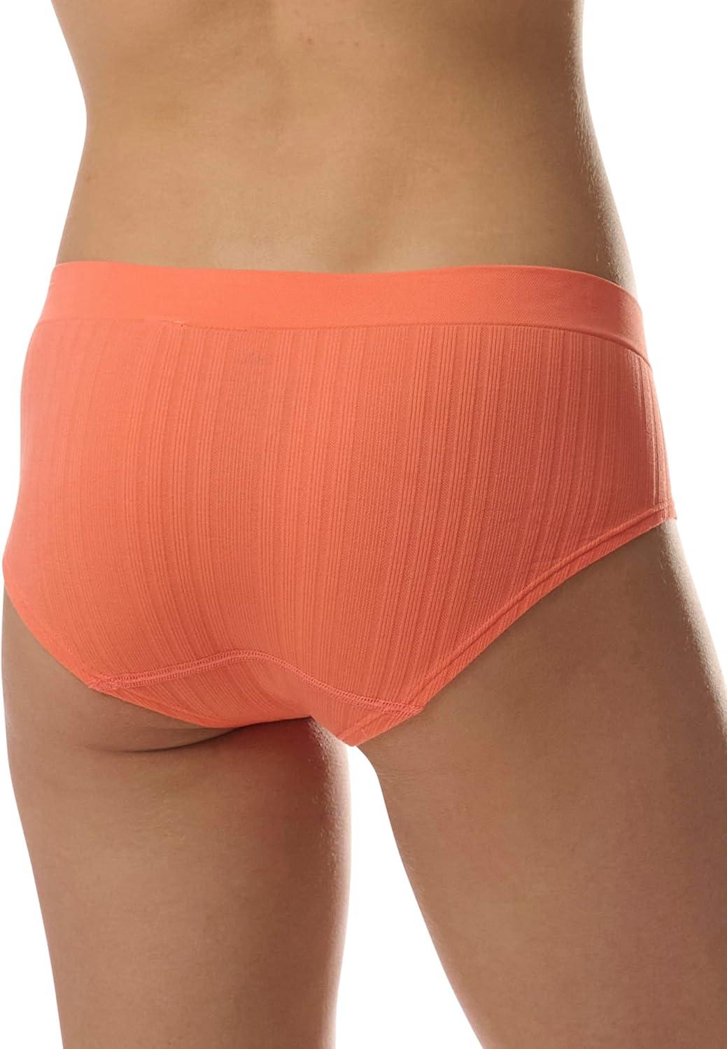imageadidas womens Seamless Hipster Underwear 3 PackSunglow RibbedWonder QuartzPreloved Ink