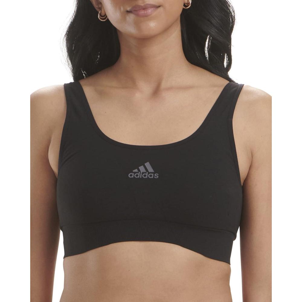 imageAdidas Womens Micro 720 Seamless Scoop Lounge Bra with Removable CookiesBlack