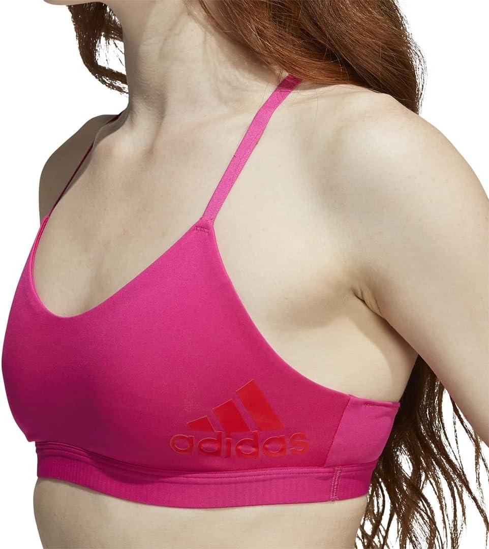 imageadidas womens All Me Light Support Training BraTeam Real MagentaVivid Red