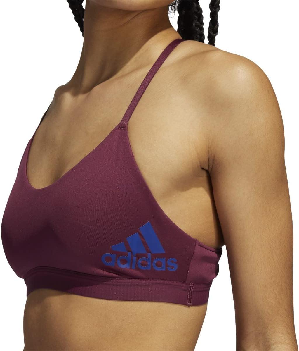 imageadidas womens All Me Light Support Training BraVictory CrimsonVictory Blue
