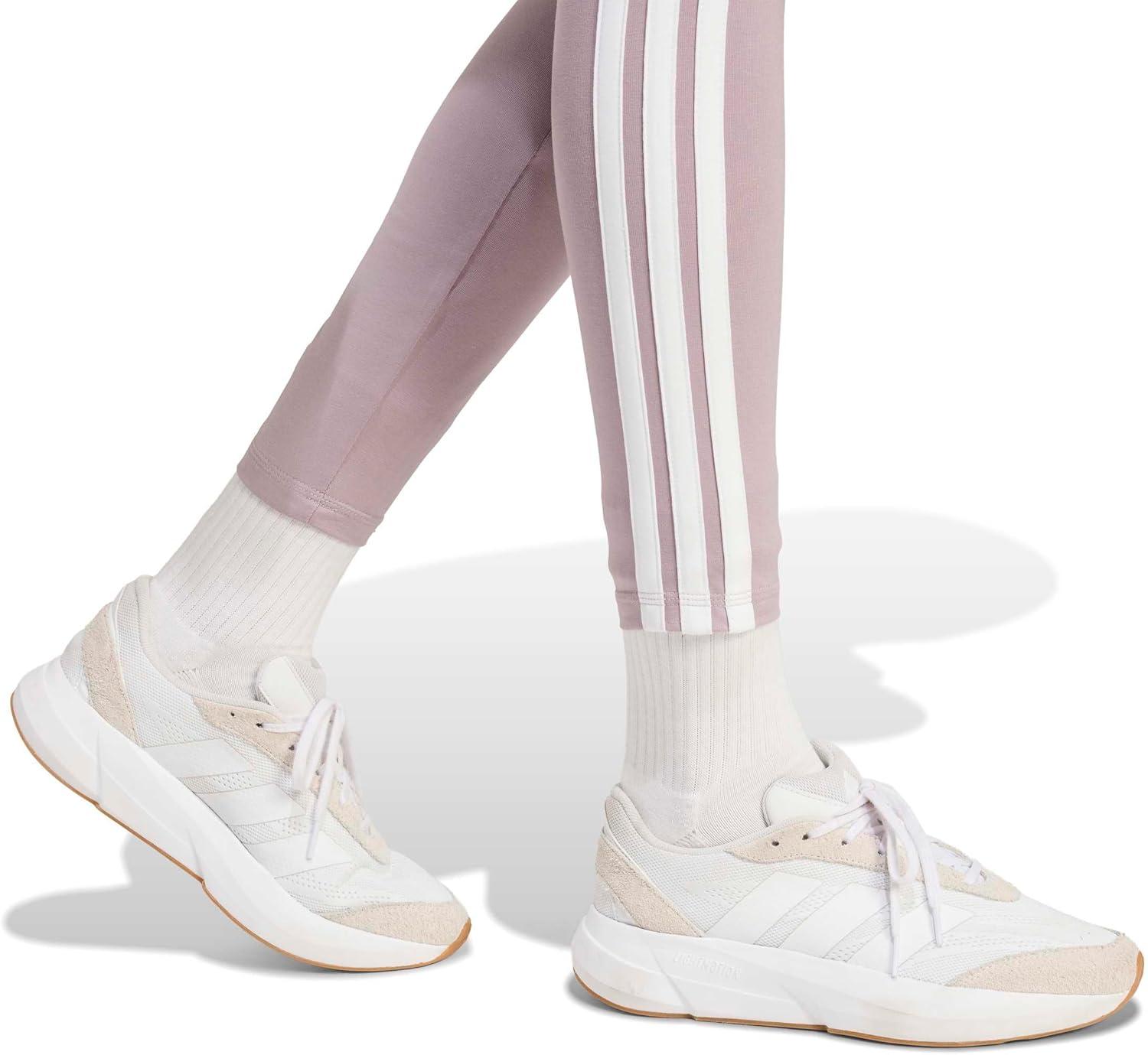 imageAdidas Womens Essentials 3Stripes Cotton LeggingsPreloved FigWhite