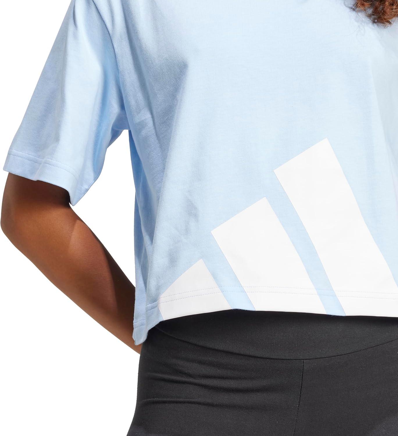imageAdidas Womens Essentials Big Logo Boyfriend TShirtBlueWhite