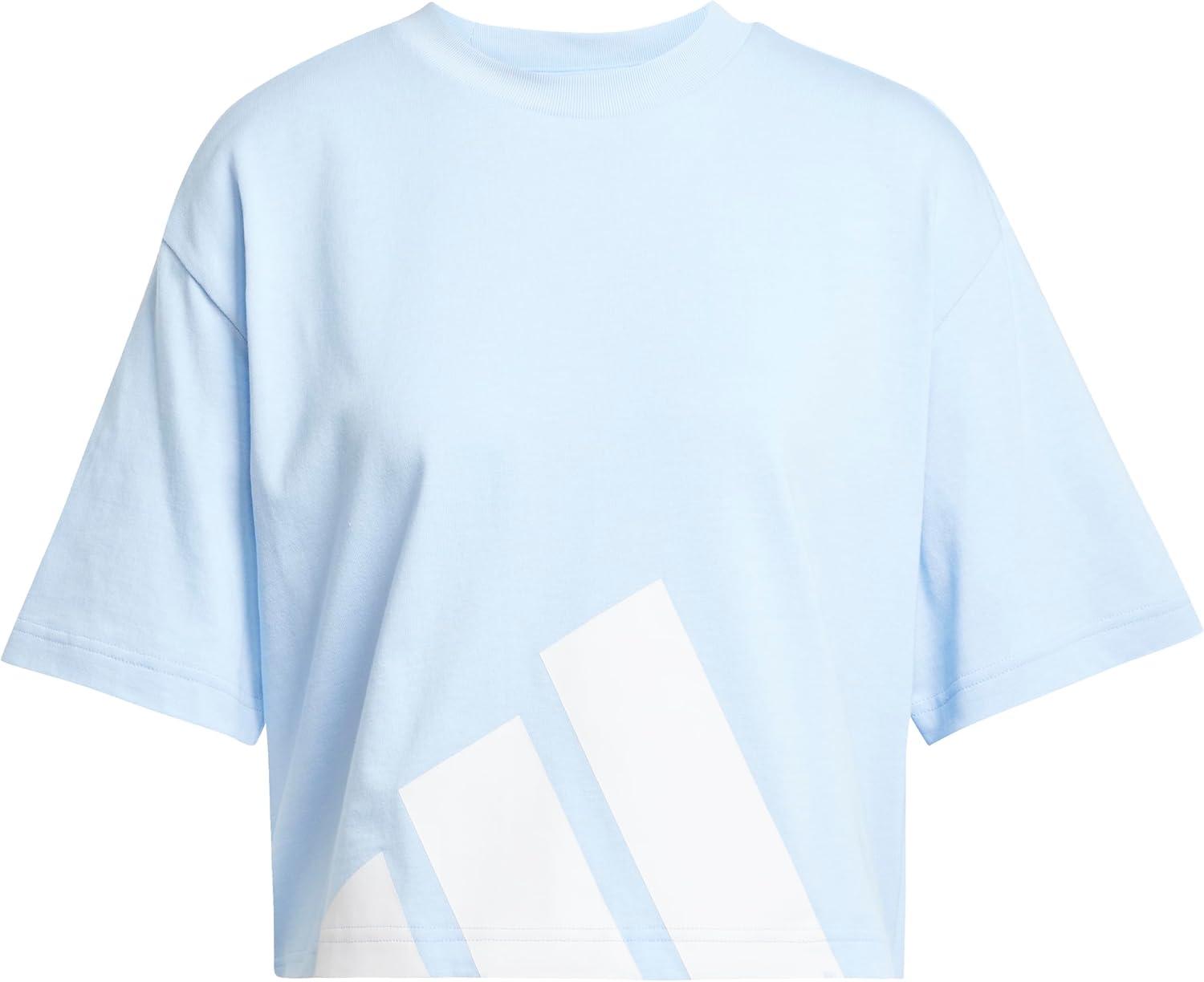 imageAdidas Womens Essentials Big Logo Boyfriend TShirtBlueWhite