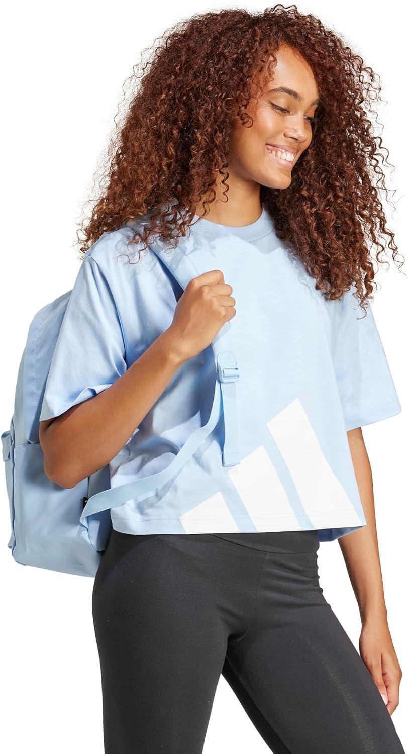 imageAdidas Womens Essentials Big Logo Boyfriend TShirtBlueWhite