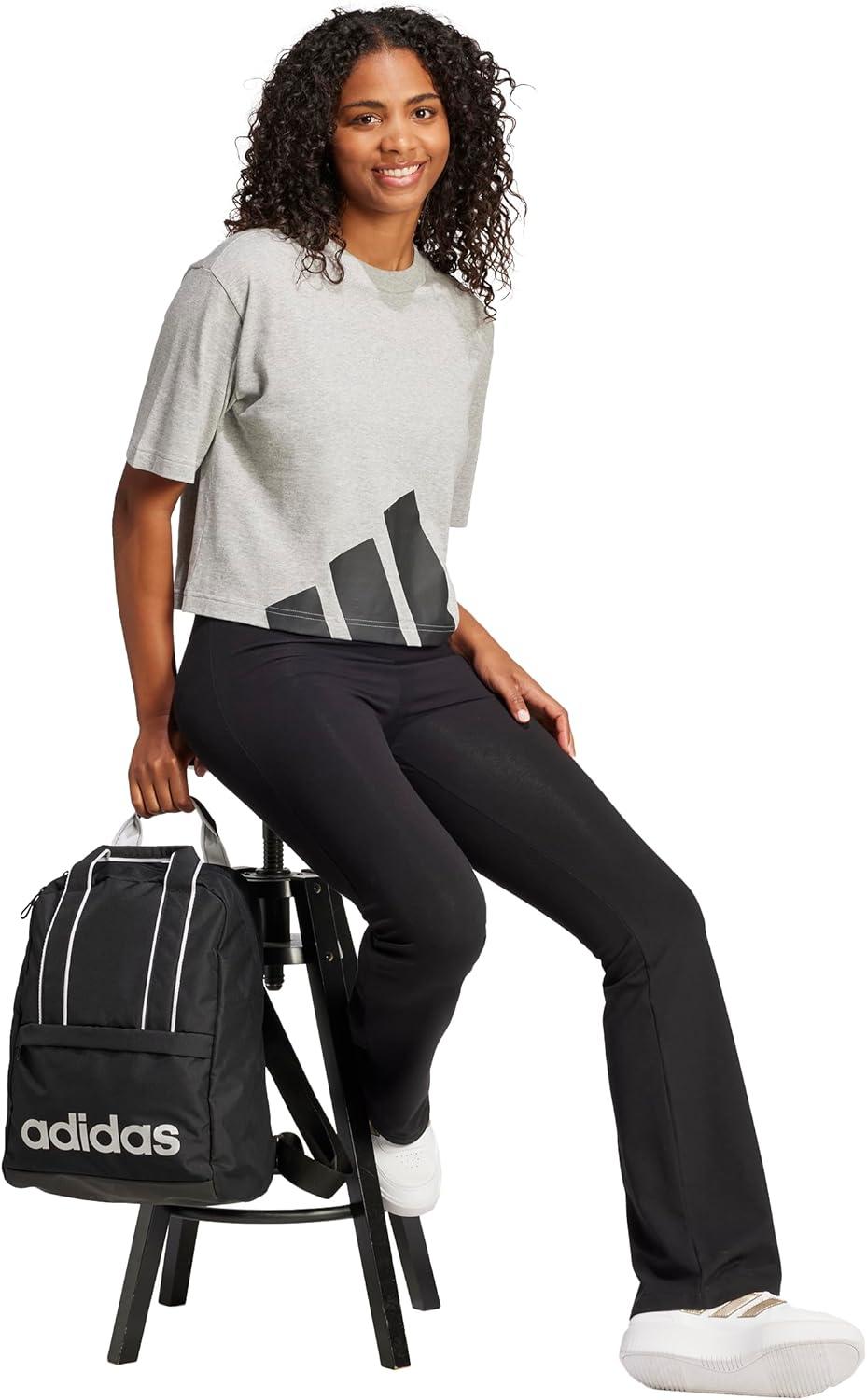imageAdidas Womens Essentials Big Logo Boyfriend TShirtMedium Grey HeatherBlack
