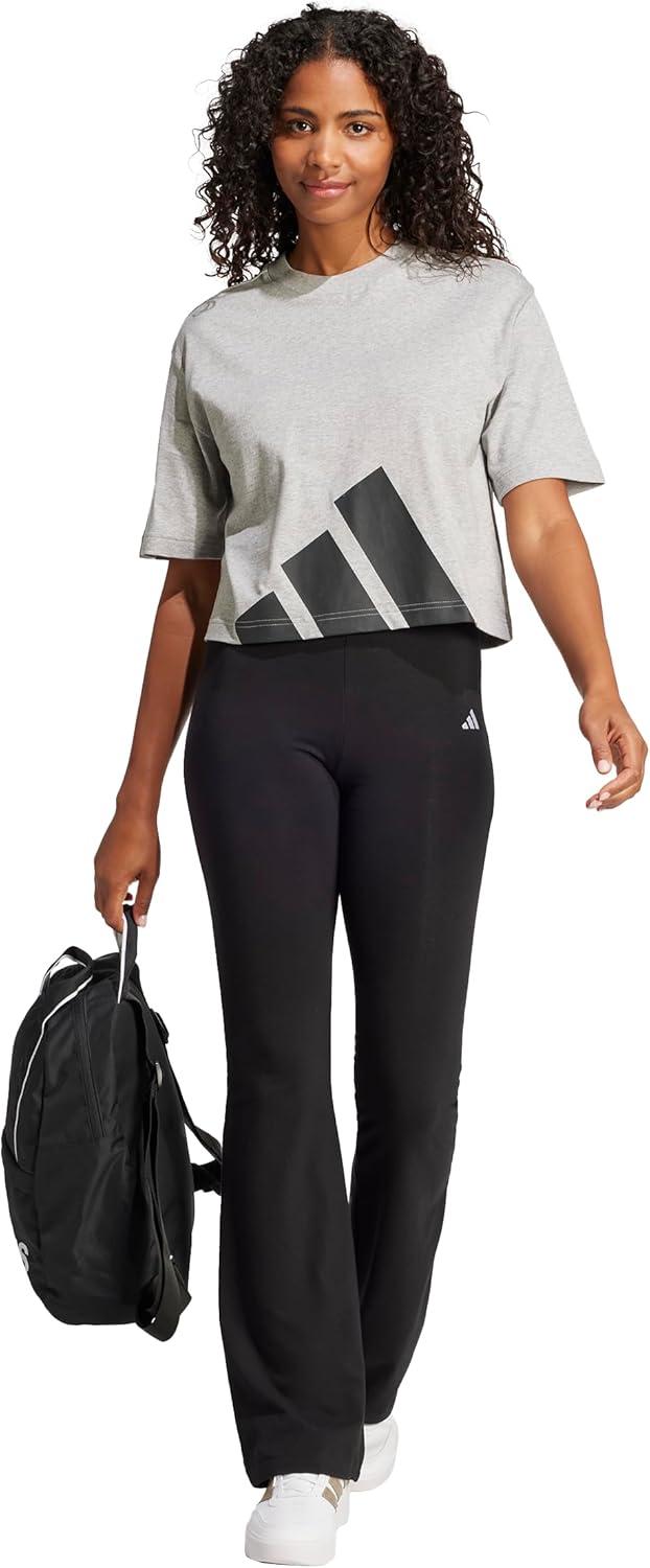 imageAdidas Womens Essentials Big Logo Boyfriend TShirtMedium Grey HeatherBlack