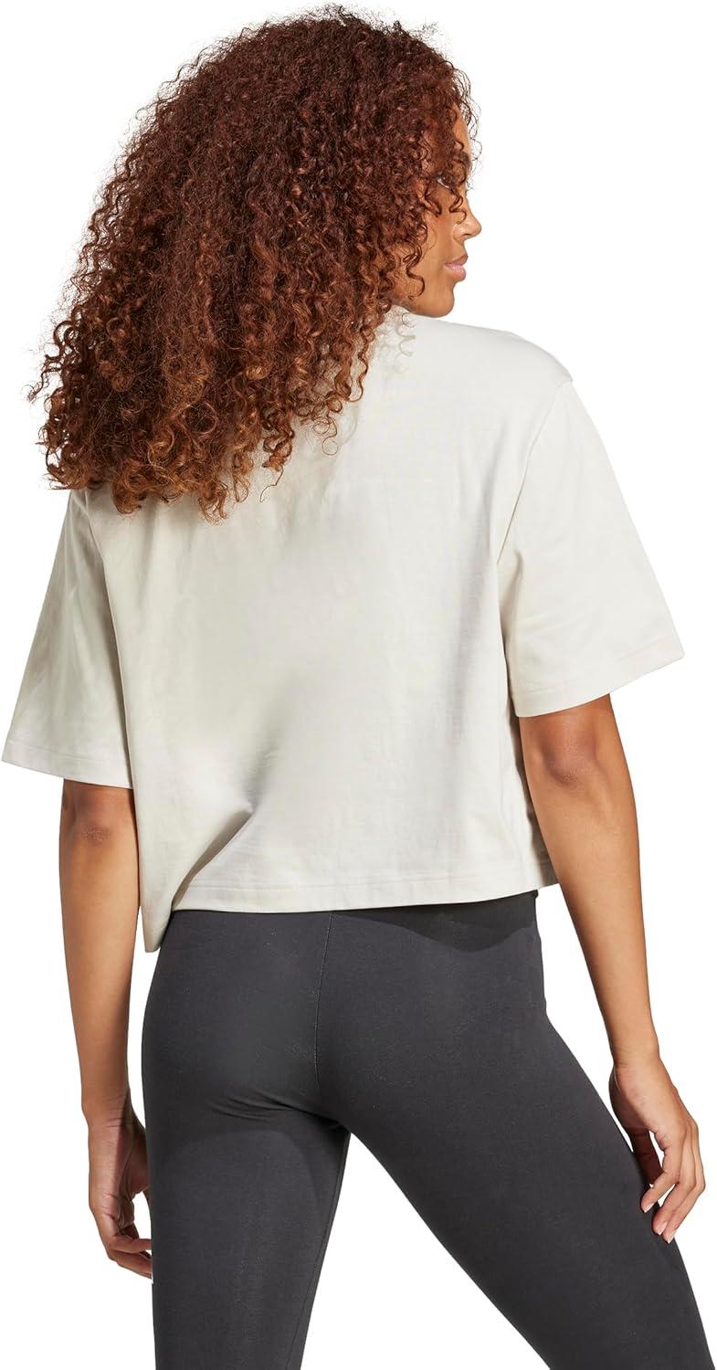 imageAdidas Womens Essentials Big Logo Boyfriend TShirtWonder AluminaWhite