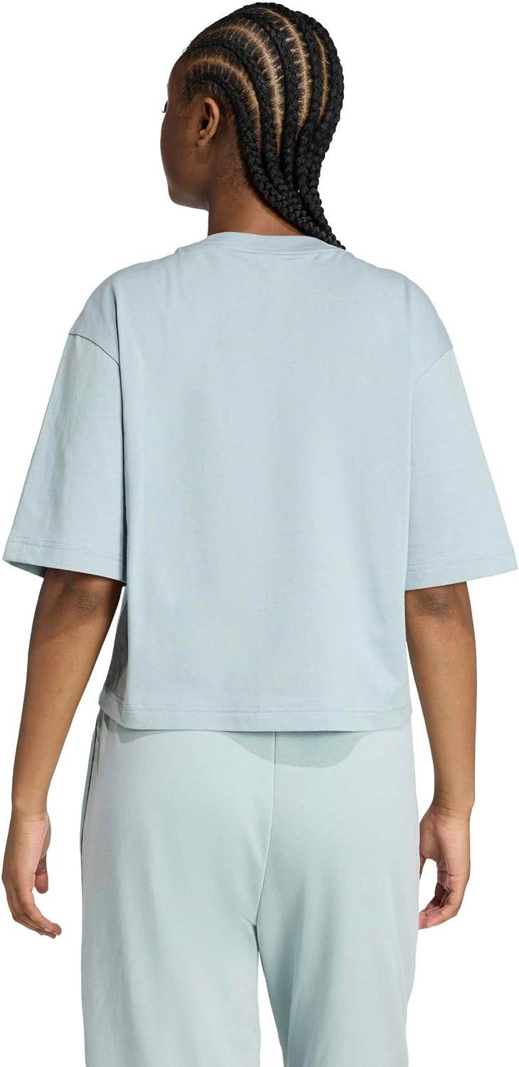 imageAdidas Womens Essentials Big Logo Boyfriend TShirtWonder SageGreen Earth