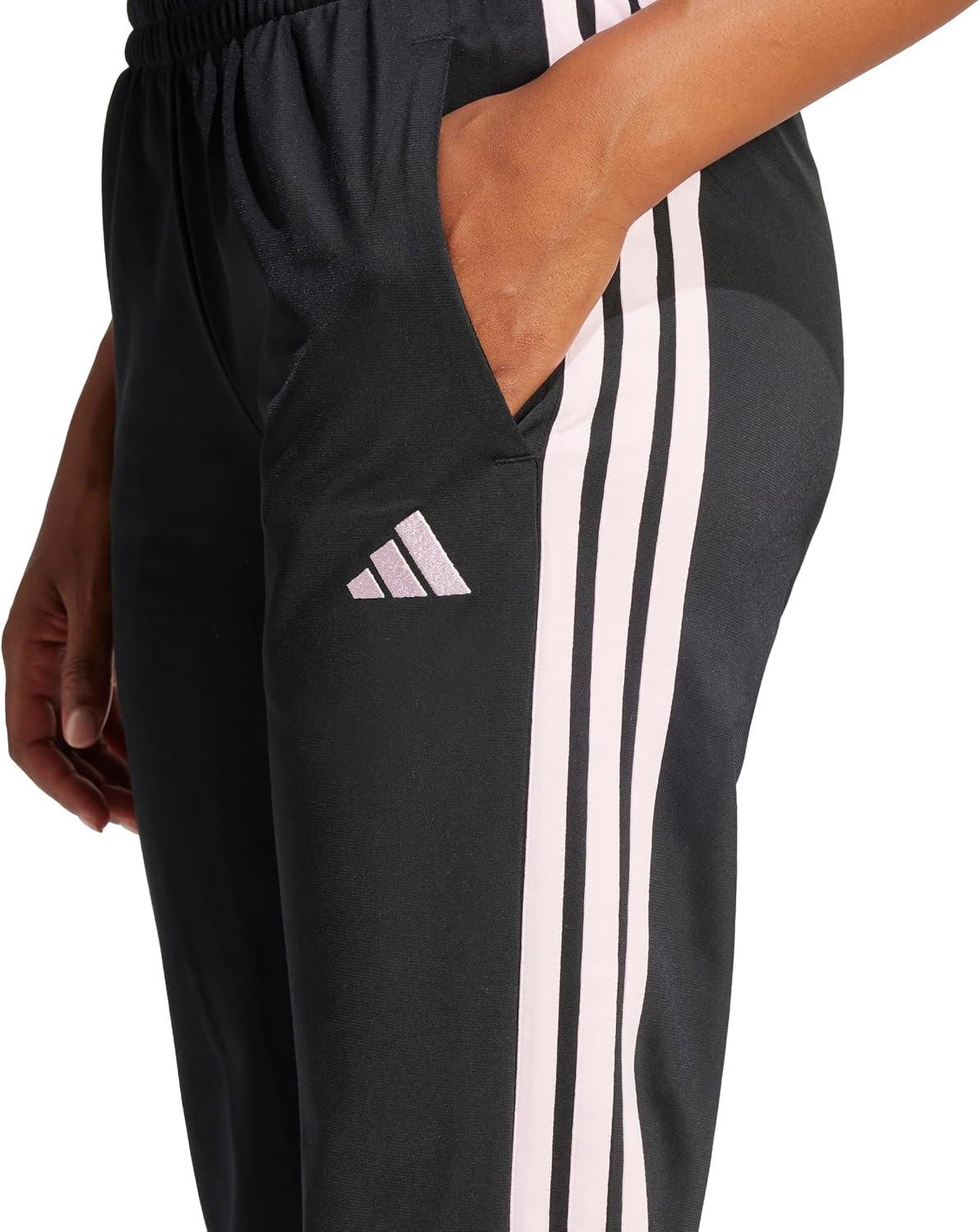 imageAdidas Womens Tricot 3Stripes Track PantsBlackClear Pink