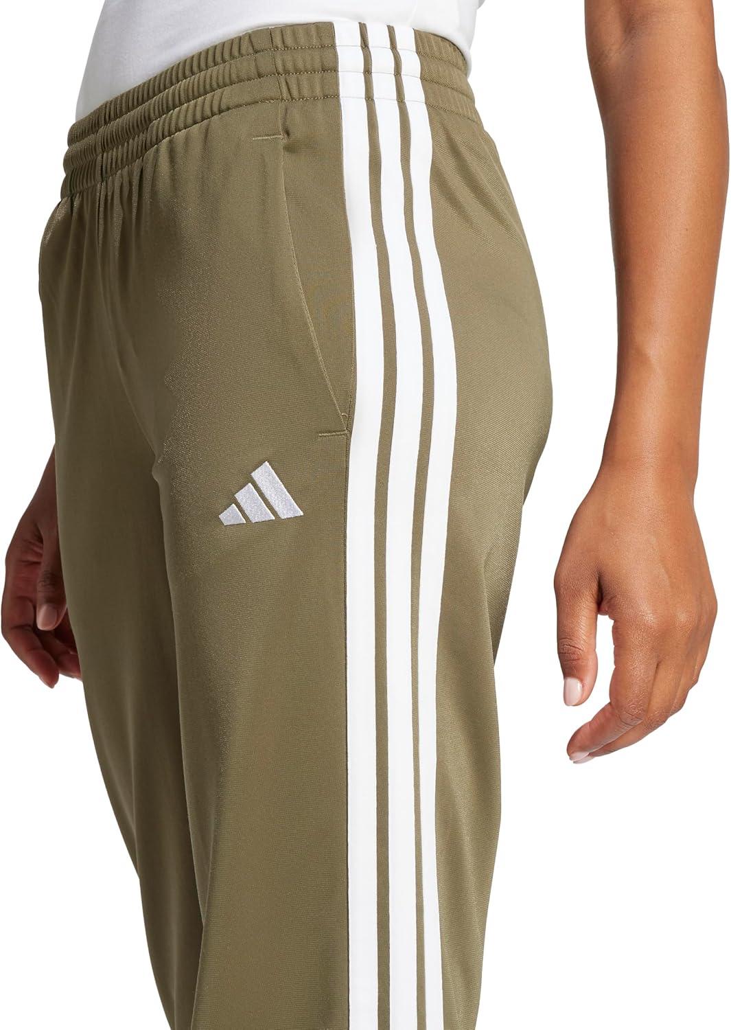 imageAdidas Womens Tricot 3Stripes Track PantsOlive StrataWhite