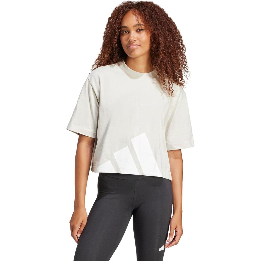 imageAdidas Womens Essentials Big Logo Boyfriend TShirtWonder AluminaWhite